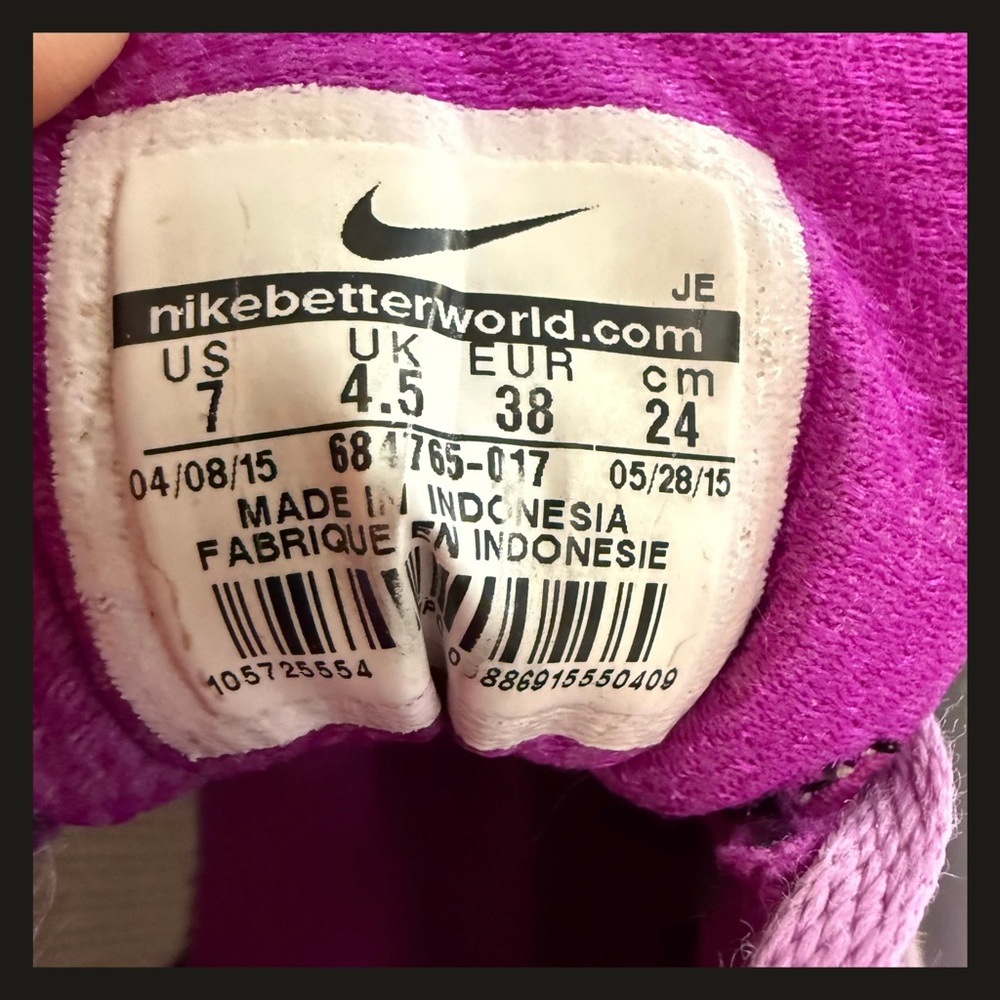 Nike Downshifter 6 Women’s Size 7 Grey Purple Running Sneakers 684765-017 EUC - Picture 14 of 14